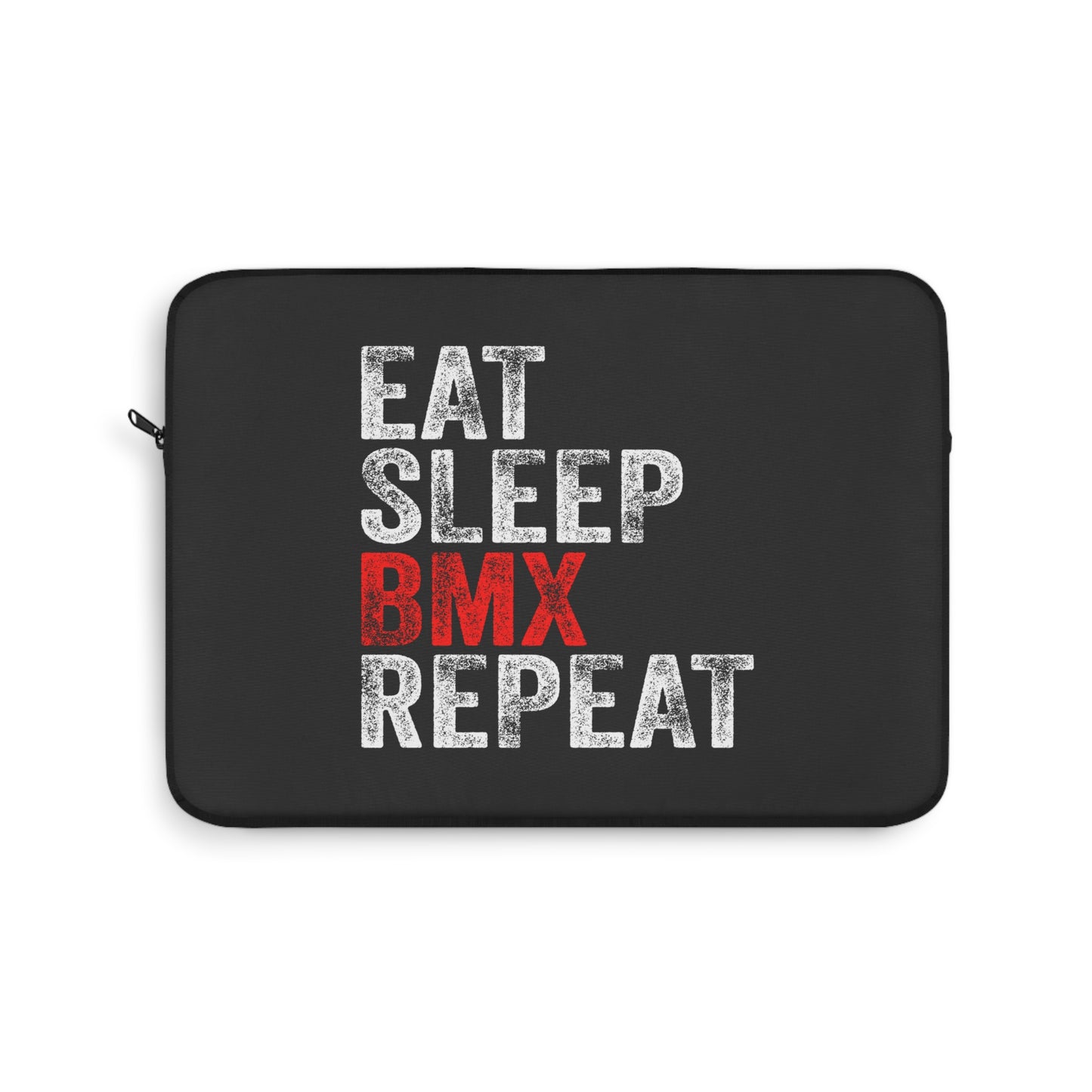 Eat Sleep BMX Repeat - Minimal BMX Laptop Sleeve for Riders