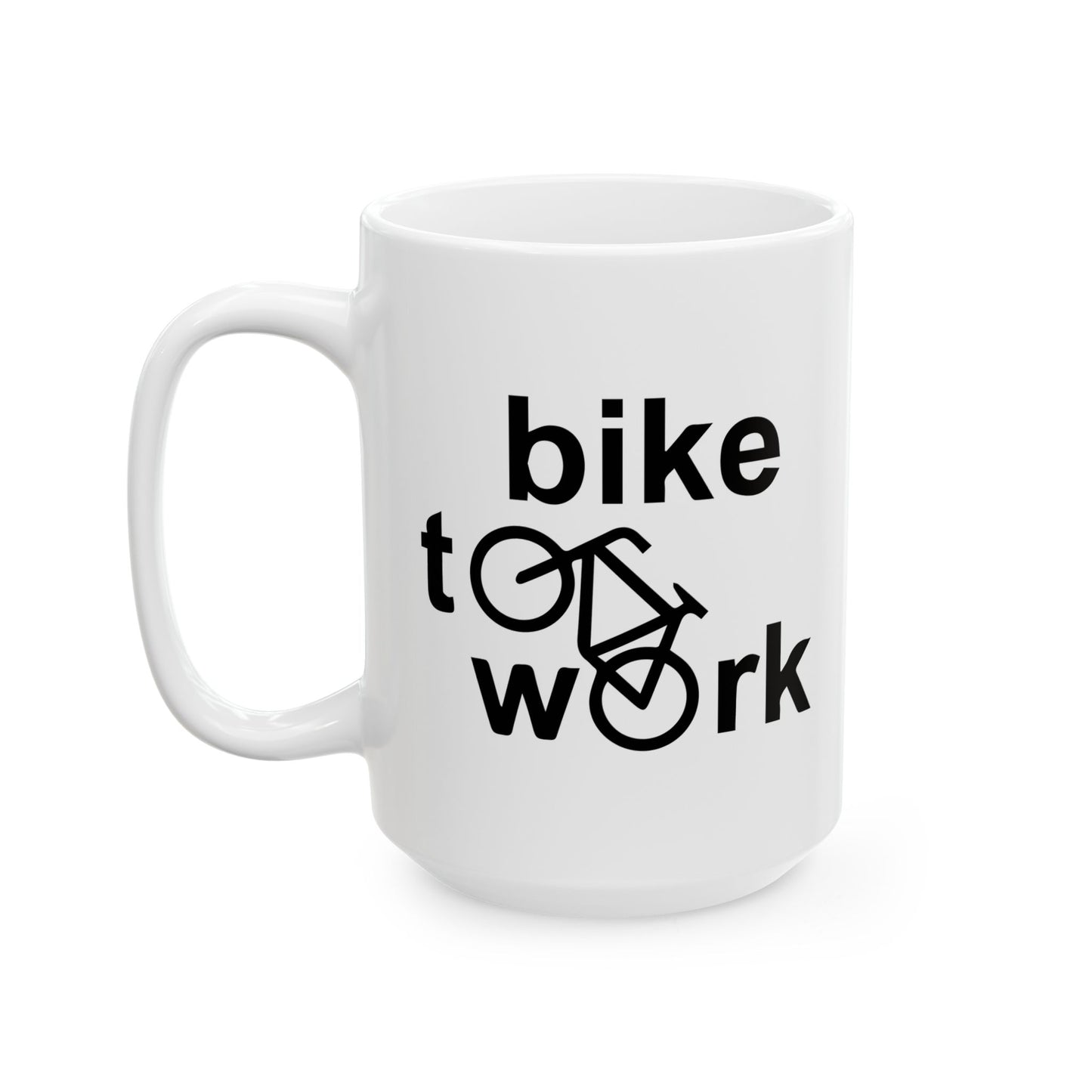 Pedal To Purpose Mug | Bike To Work Typography Art | Motivated Morning Coffee