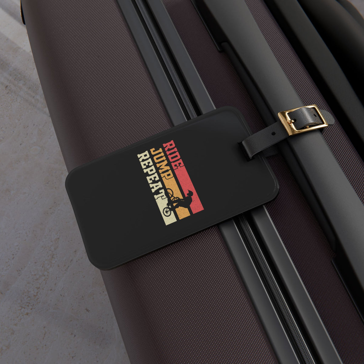 Ride Jump Repeat Luggage Tag for Cyclists - BMX Rider Travel Tag ...
