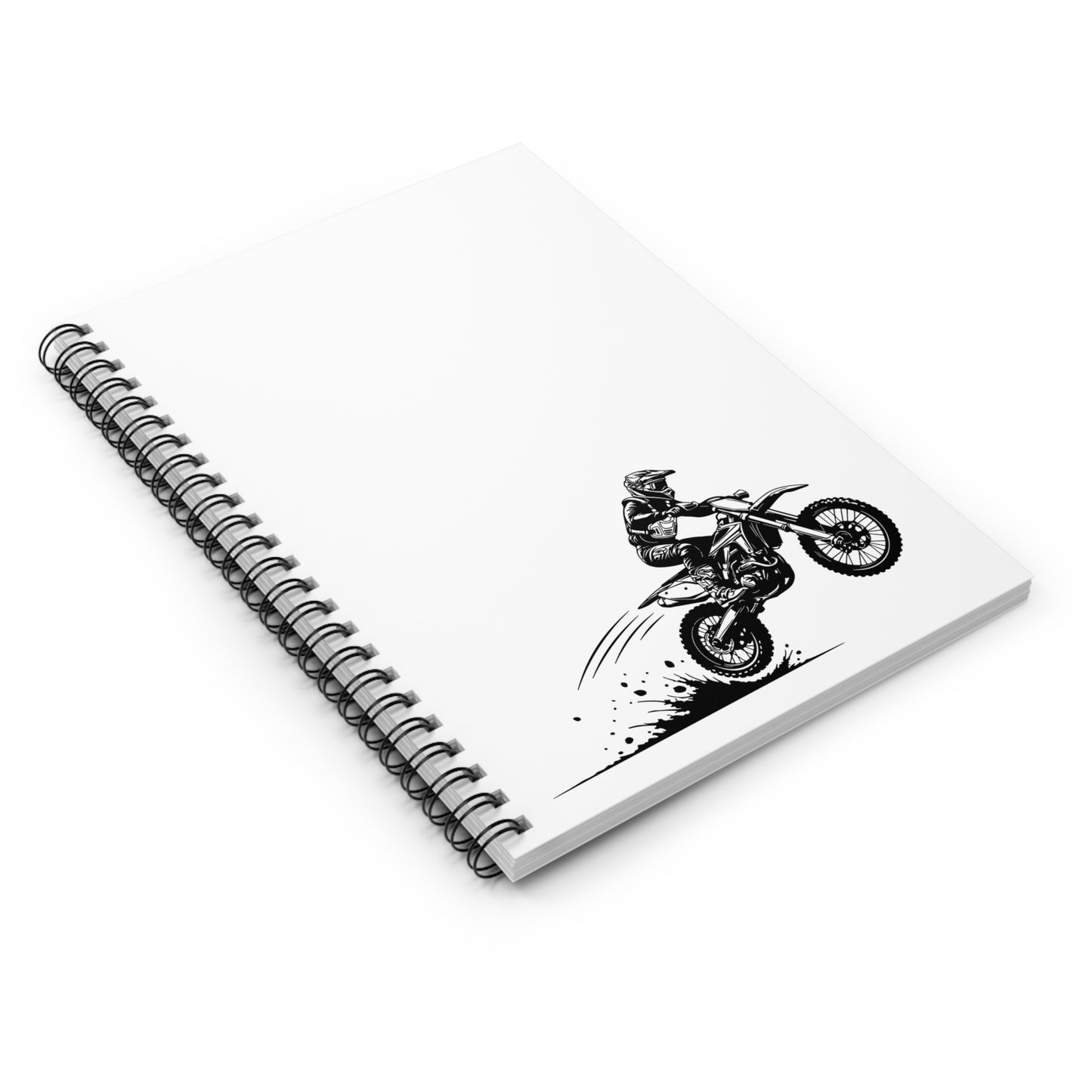 Motocross Minimal Spiral Notebook - Clean Riding Writing Journal