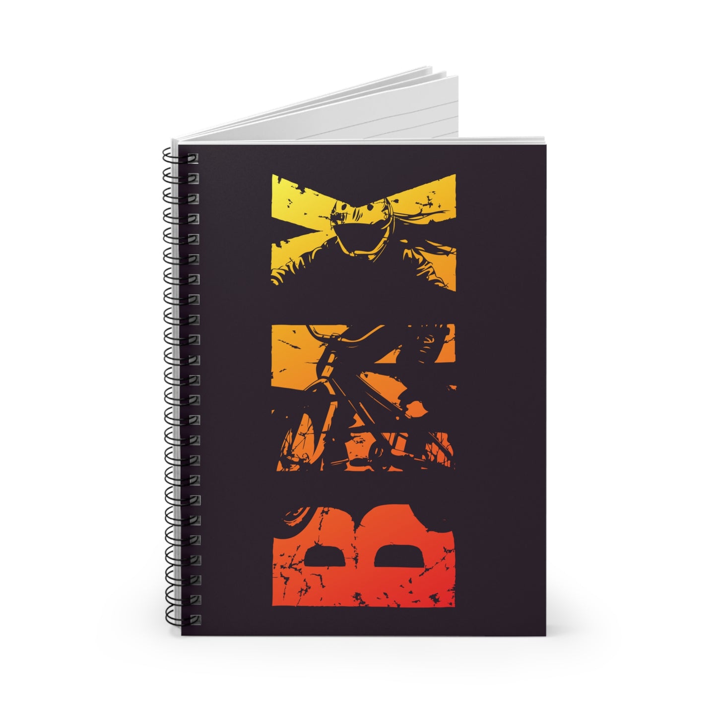 BMX Statement Spiral Notebook - Bold Cycling Writing Journal