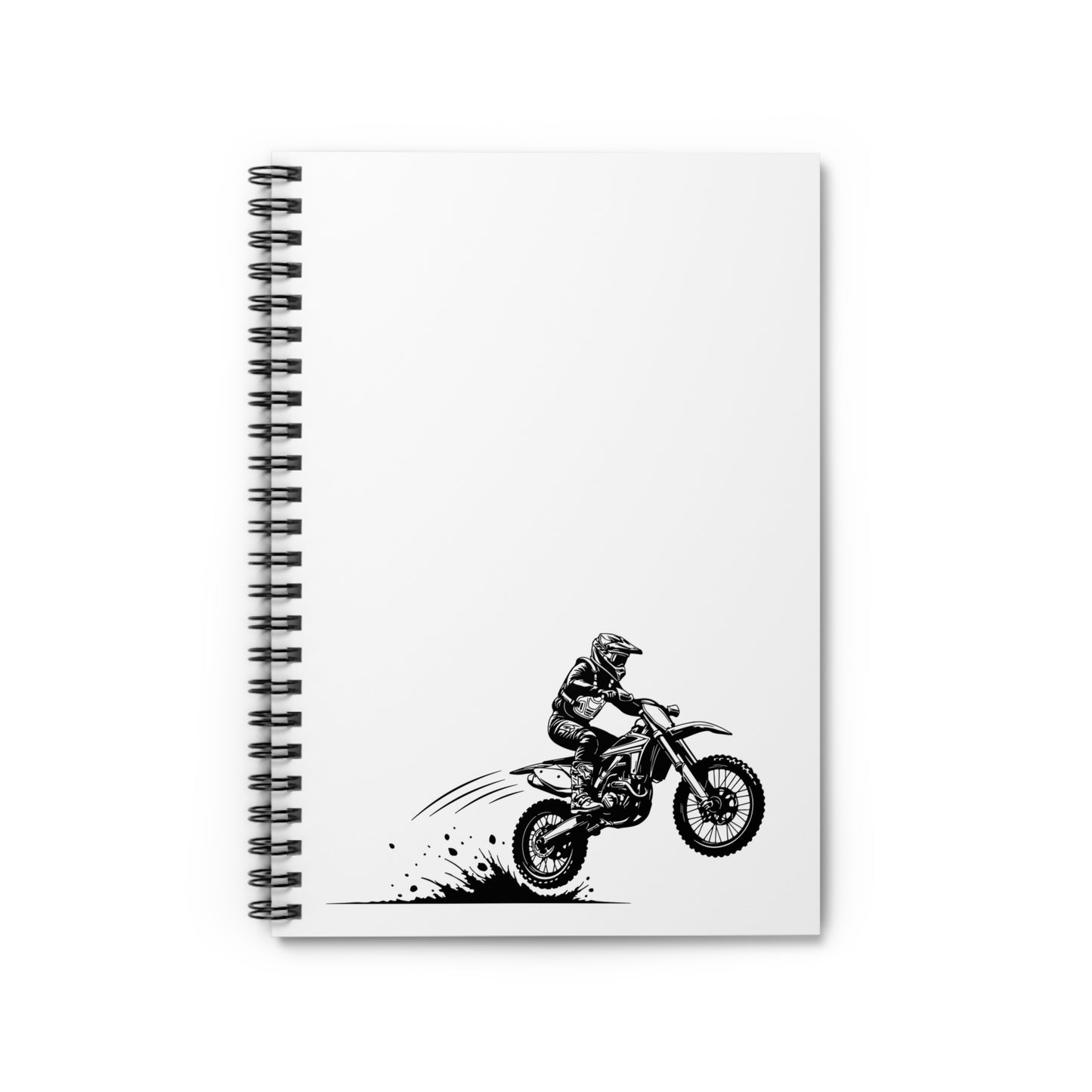Motocross Minimal Spiral Notebook - Clean Riding Writing Journal
