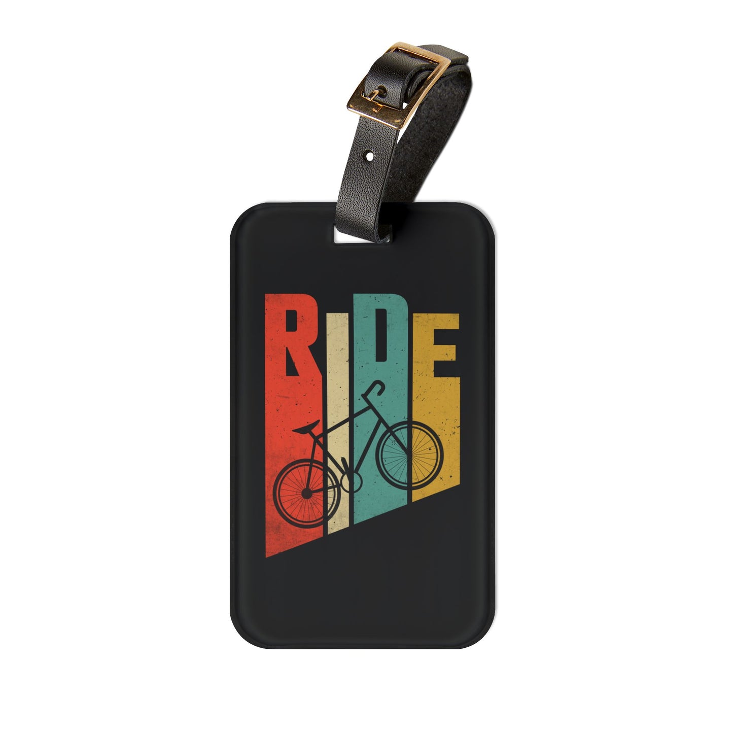 Ride Bicycle Luggage Tag - Vintage Cycling Travel Tag, Bike Lover Accessory, Retro Bike Design