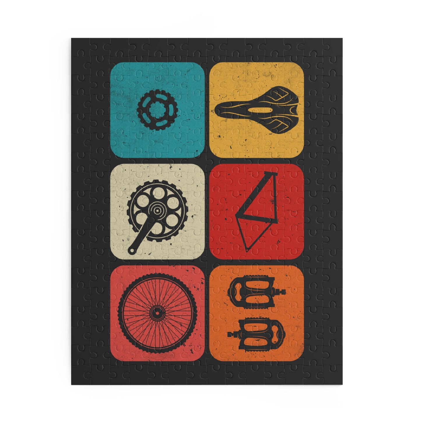 Cycling Parts Jigsaw Puzzle - Minimal Bike Components Art Puzzle
