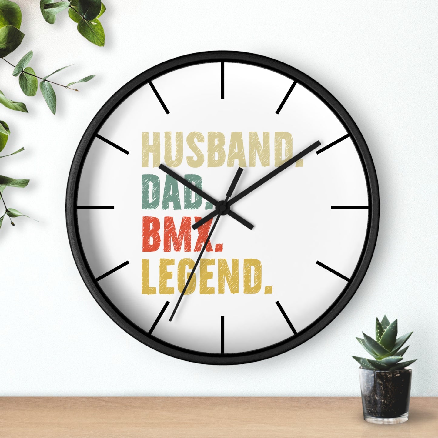 Husband Dad BMX Legend - Minimal Wall Clock for BMX Riders