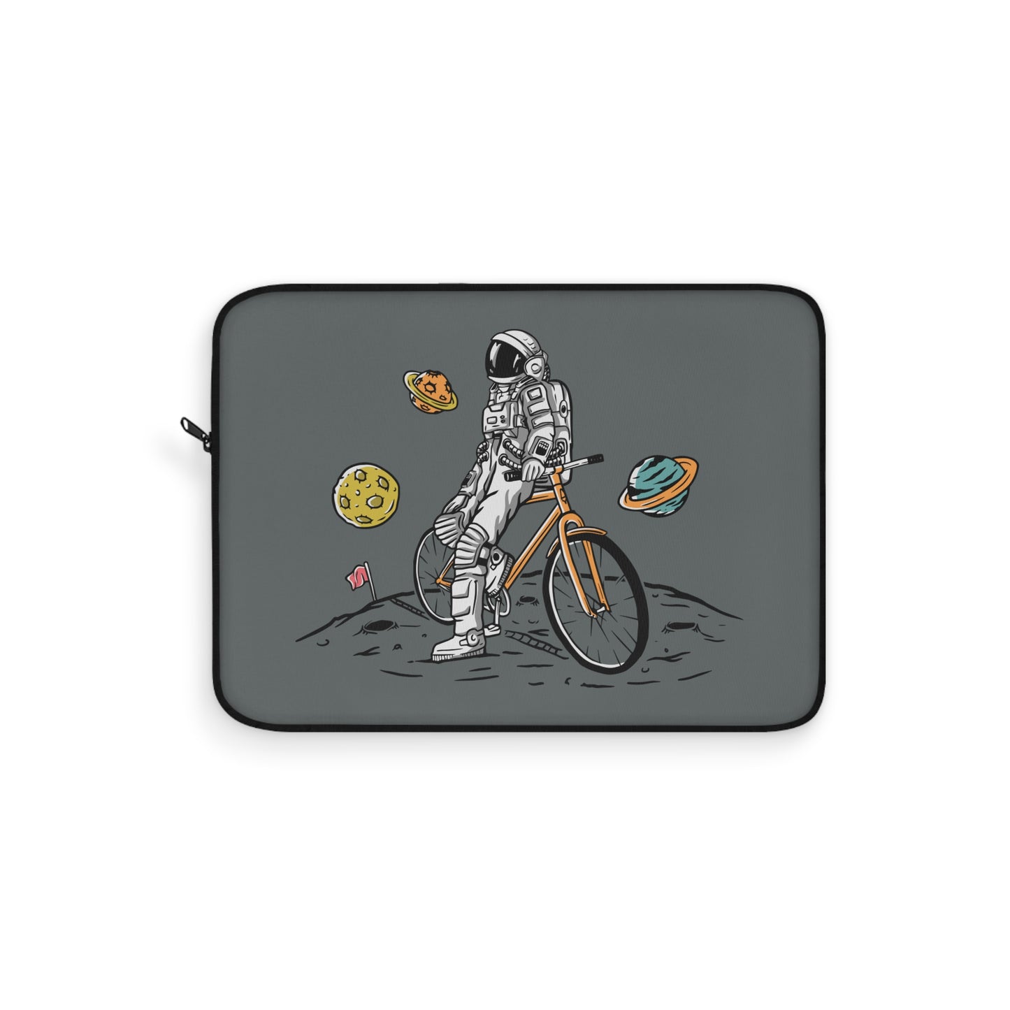 Cycling Beyond Gravity - Astronaut Bike Laptop Sleeve