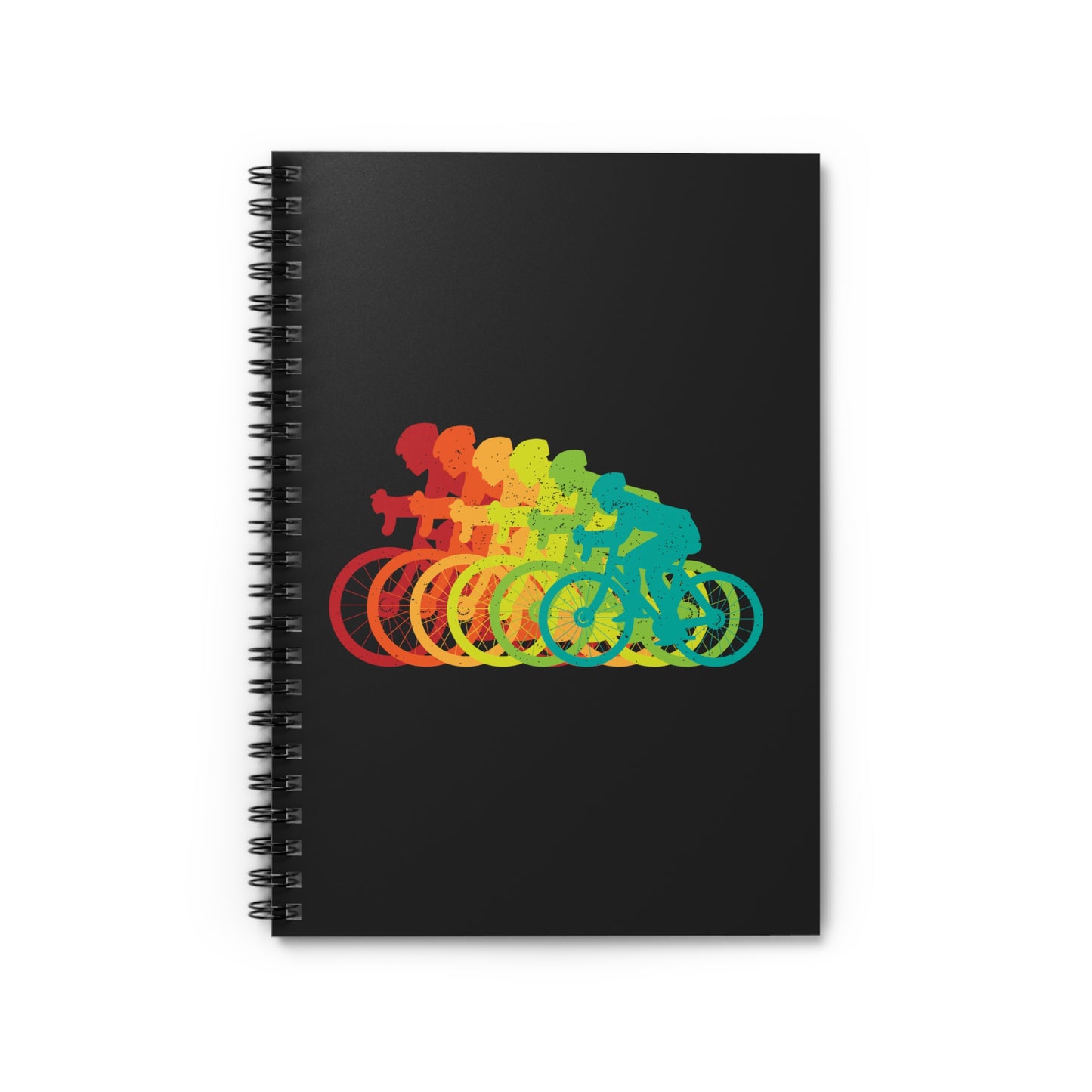 Cycling Motion Spiral Notebook - Color Rider Writing Journal