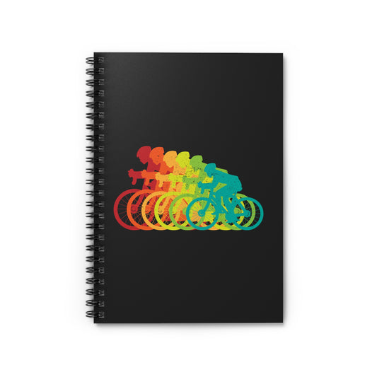 Cycling Motion Spiral Notebook - Color Rider Writing Journal