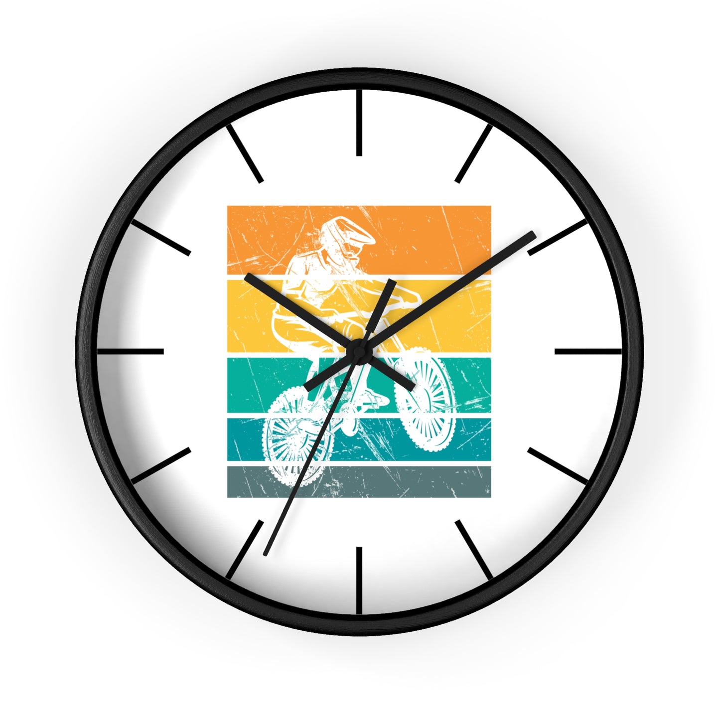 Retro BMX Ride - Minimal Cycling Wall Clock