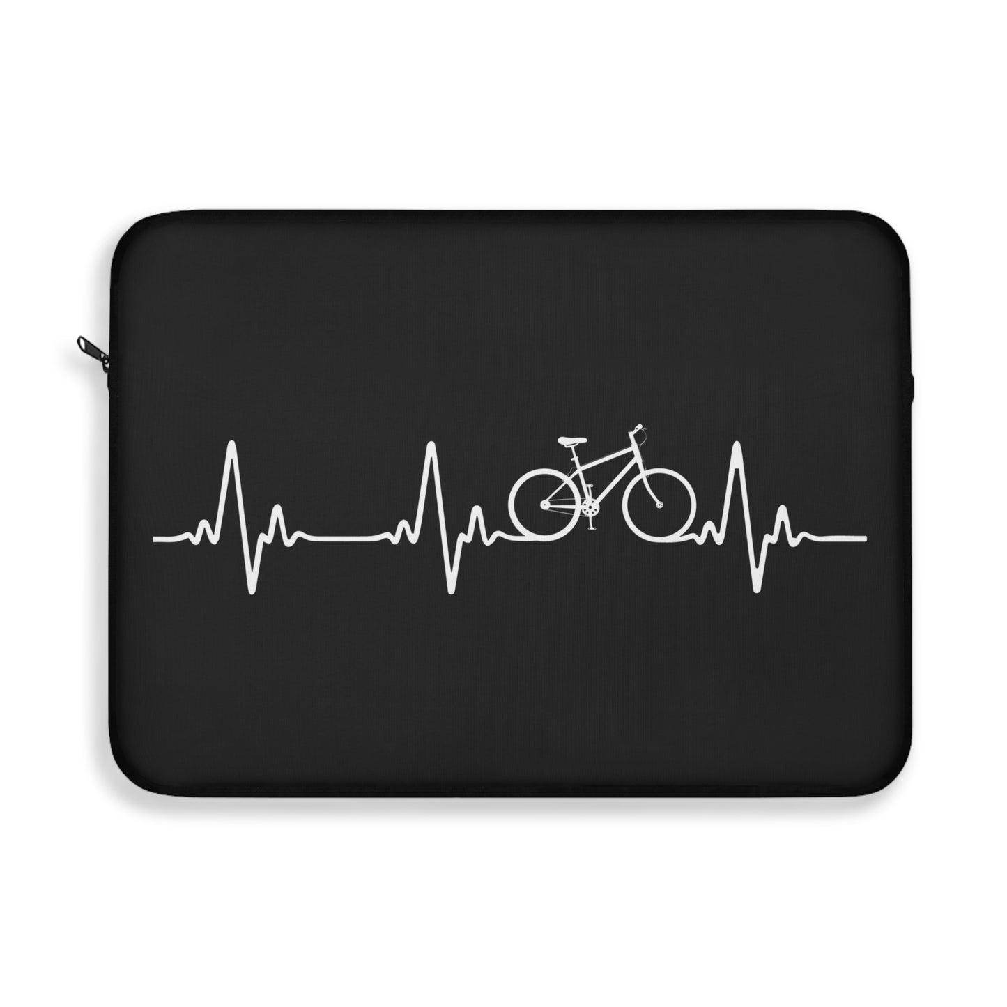 Cycling Laptop Sleeve, Bicycle Heartbeat, Bicycle Lover Gift, Protective Case, Tech Accessory, Computer Cover, Neoprene Bag