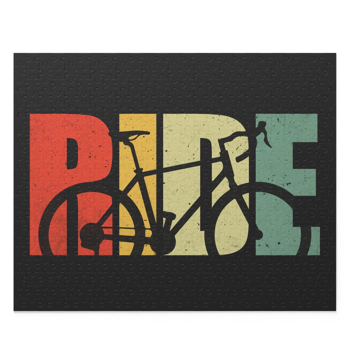 Bike Typography Jigsaw Puzzle - Retro Cycling Art Puzzle