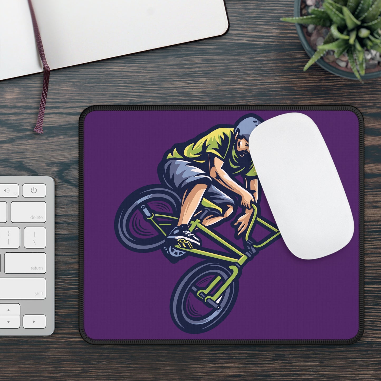 Bold BMX Trick Mouse Pad - Graphic Bike Desk Decor