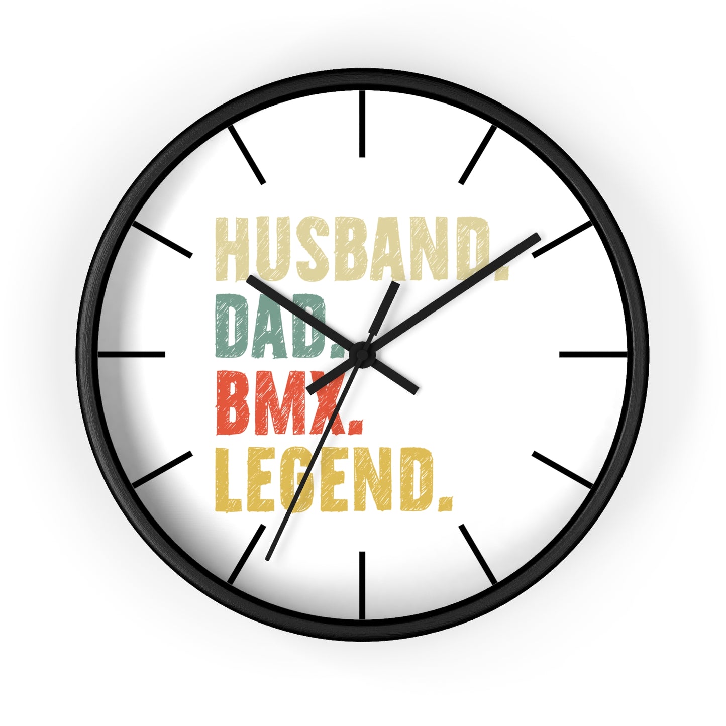 Husband Dad BMX Legend - Minimal Wall Clock for BMX Riders