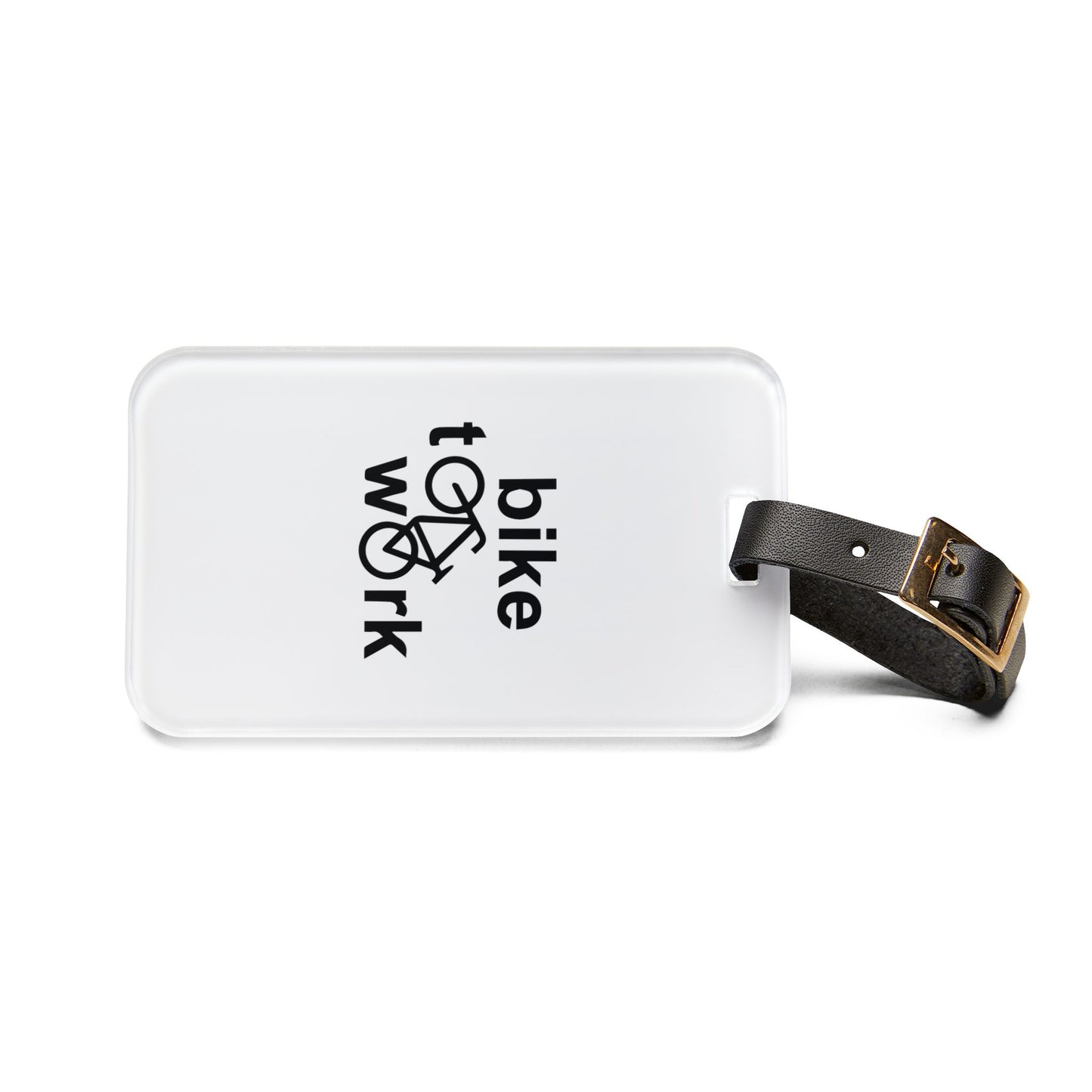 Bike to Work Luggage Tag for Cycling Commuters