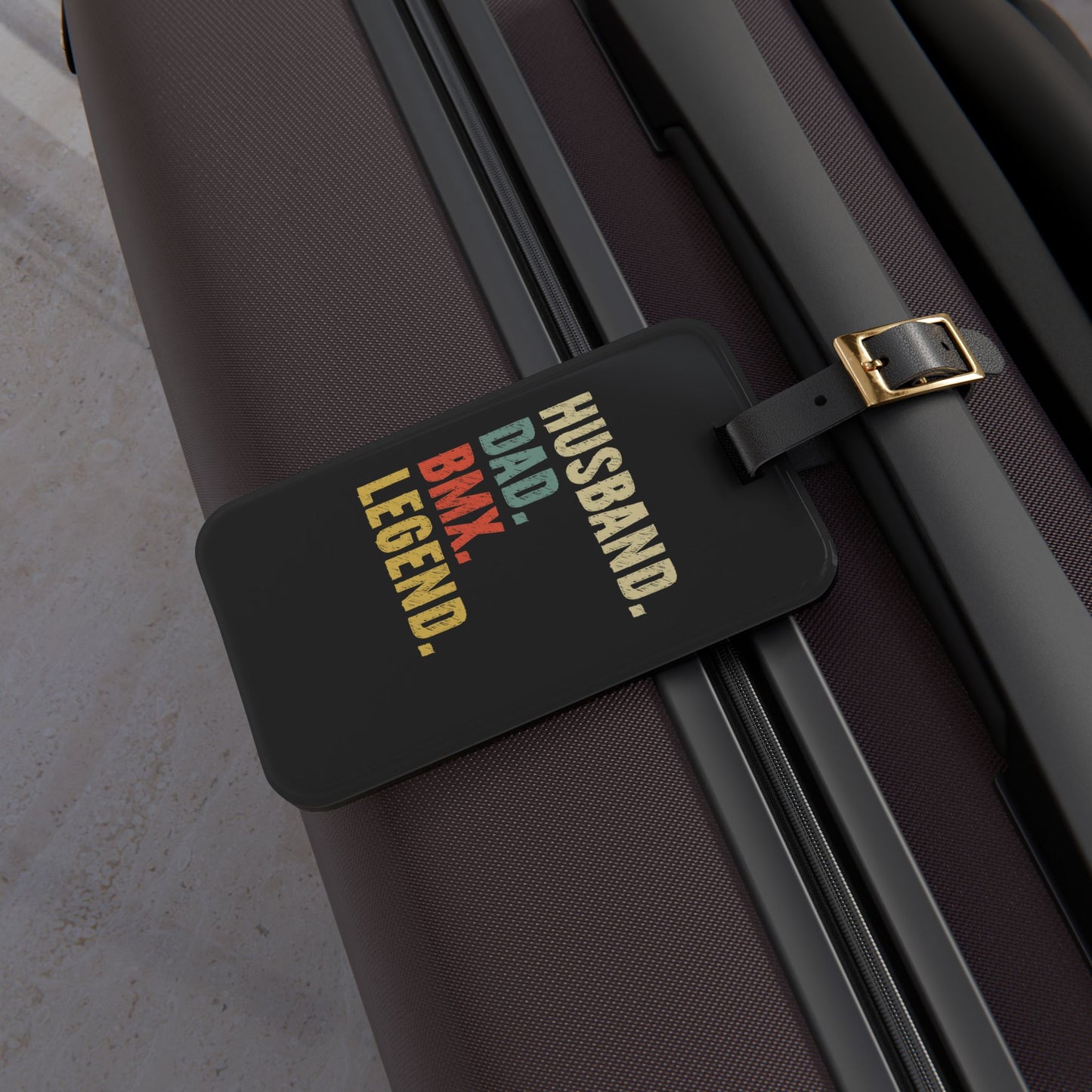 Husband Dad BMX Legend Luggage Tag - Gift for BMX Dad or Cycling Lover
