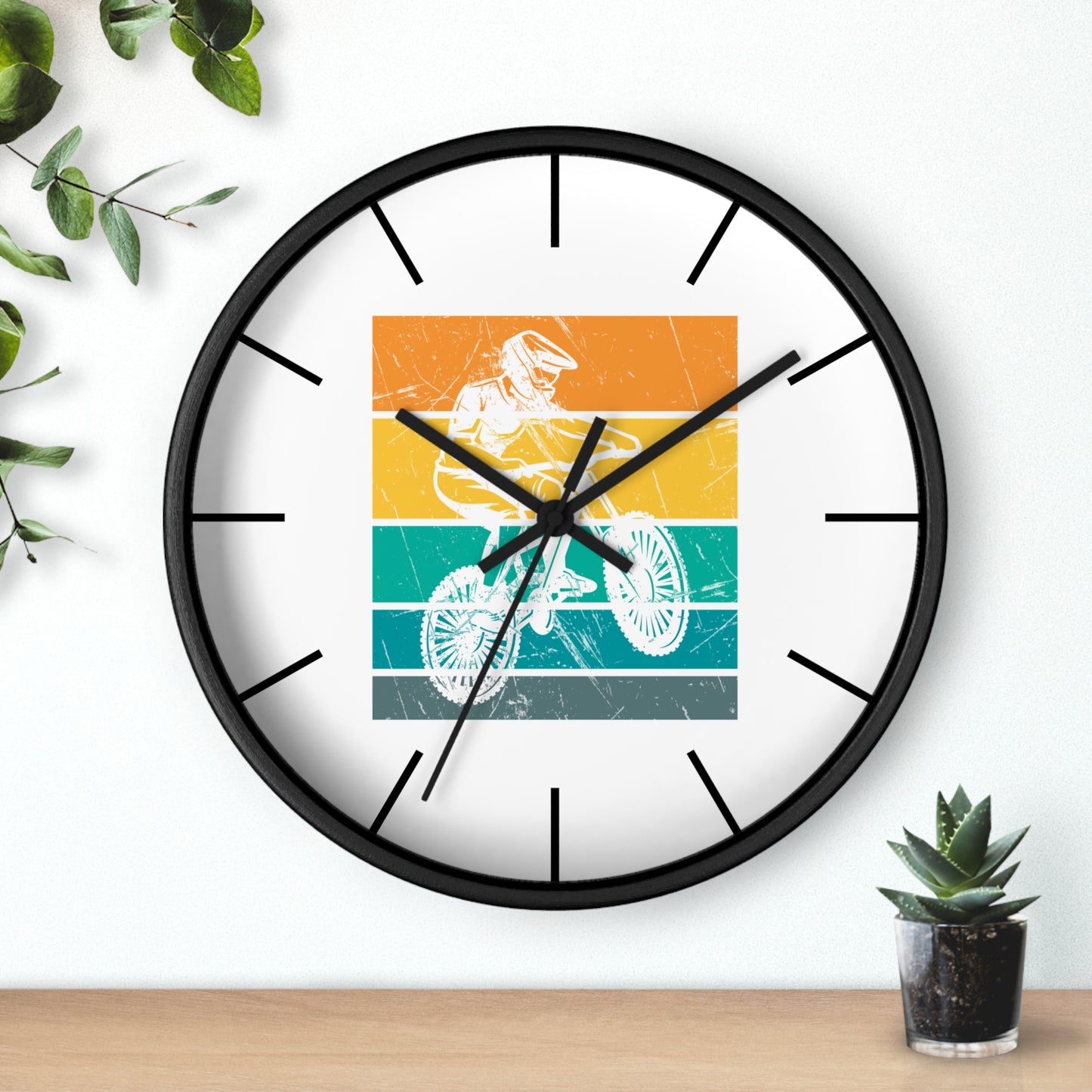 Retro BMX Ride - Minimal Cycling Wall Clock