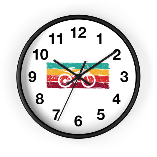 Vintage Bicycle Wall Clock - Retro Cycling Wall Decor, Minimal Outdoor Clock