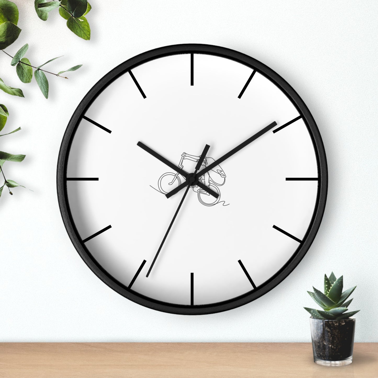 Quiet Ride - Minimal Cycling Wall Clock