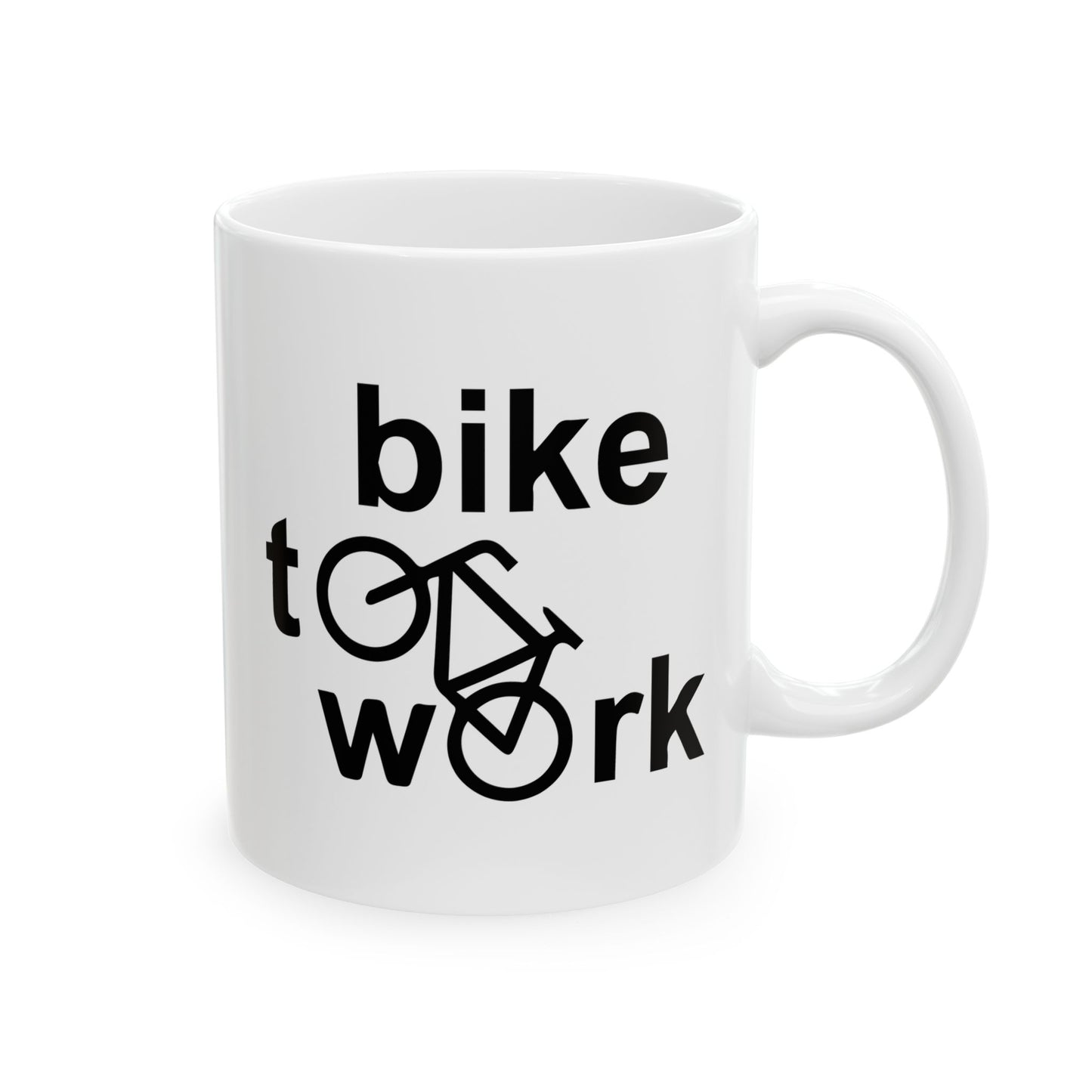 Pedal To Purpose Mug | Bike To Work Typography Art | Motivated Morning Coffee