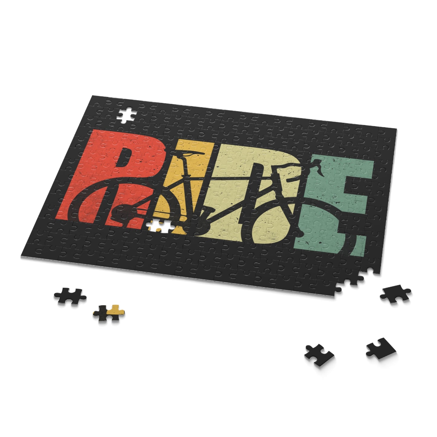 Bike Typography Jigsaw Puzzle - Retro Cycling Art Puzzle