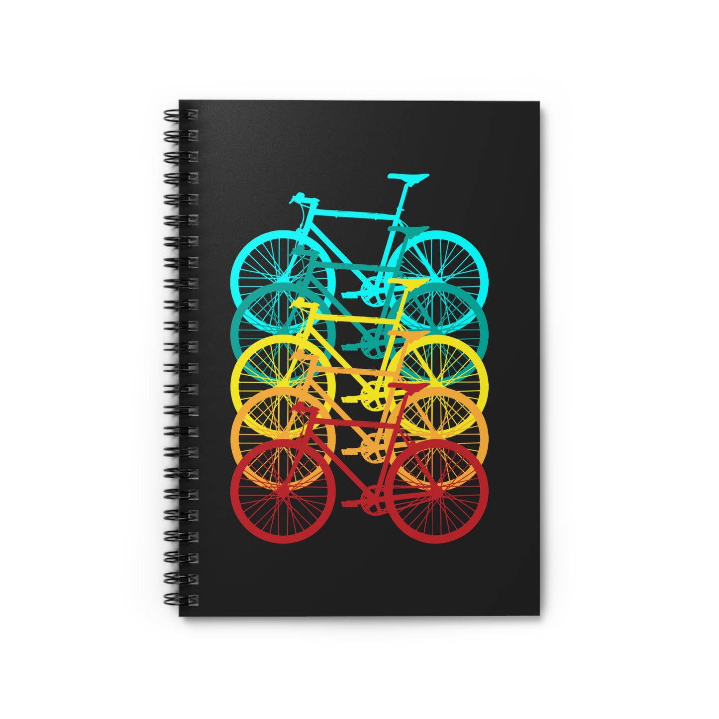 Layered Bicycle Spiral Notebook - Color Cycling Writing Journal