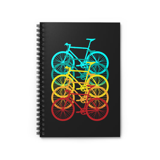Layered Bicycle Spiral Notebook - Color Cycling Writing Journal