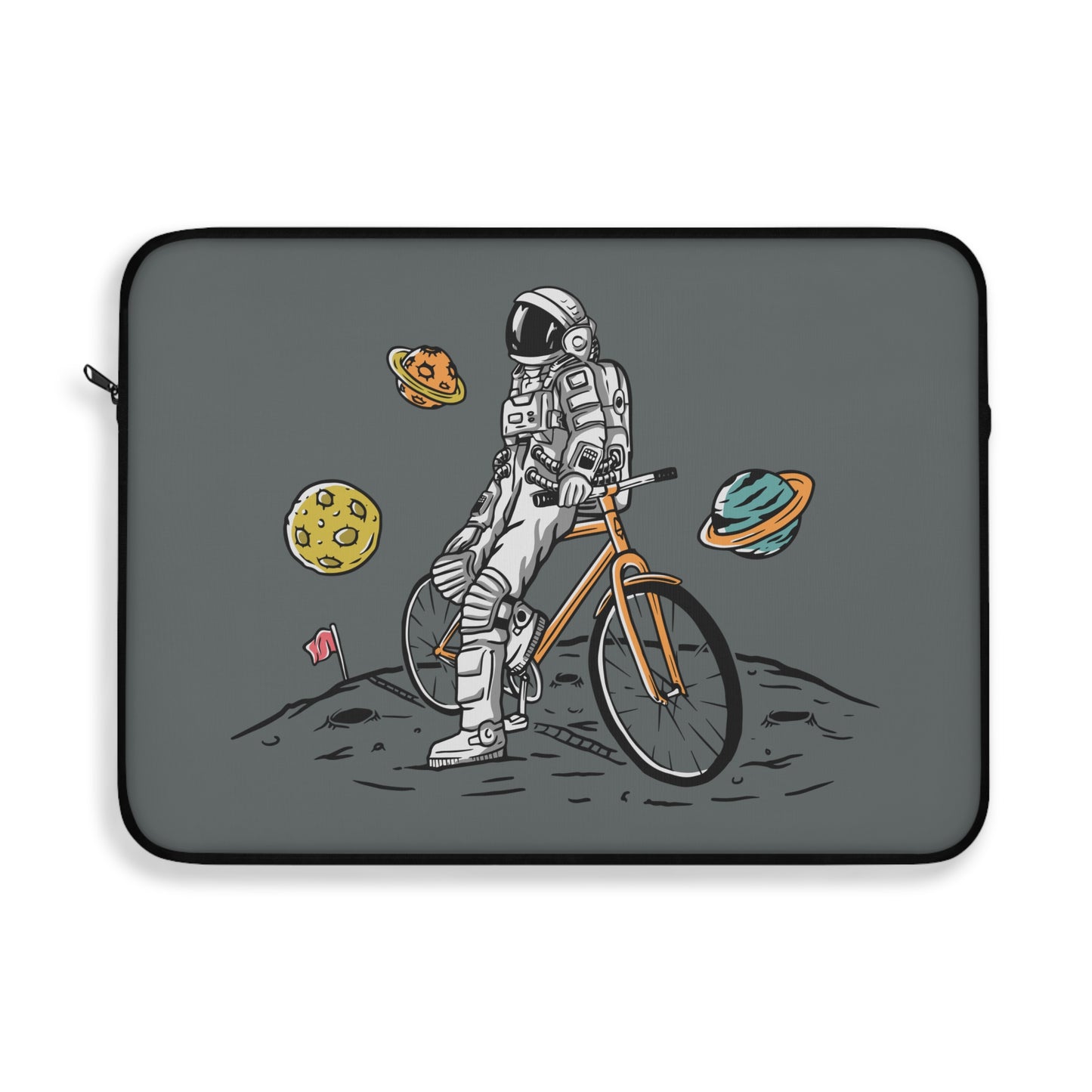 Cycling Beyond Gravity - Astronaut Bike Laptop Sleeve