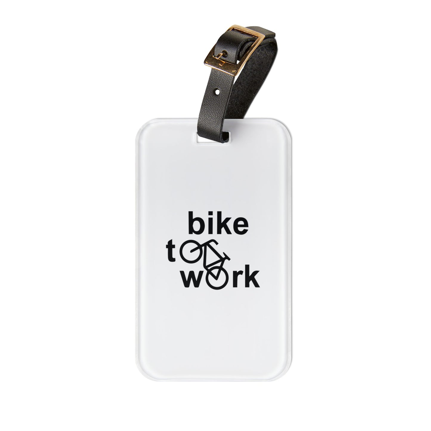 Bike to Work Luggage Tag for Cycling Commuters