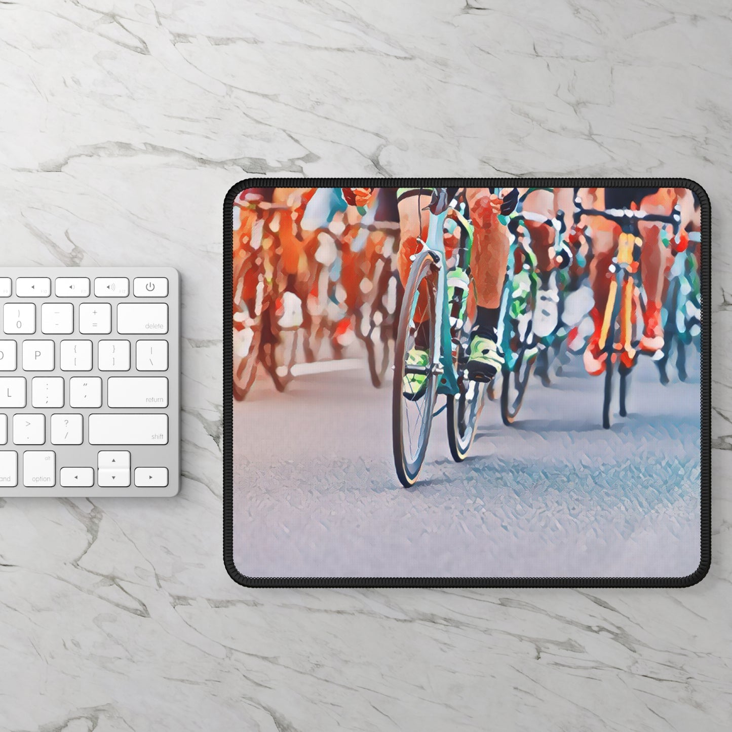 Group Ride Motion Mouse Pad - Dynamic Cycling Desk Decor