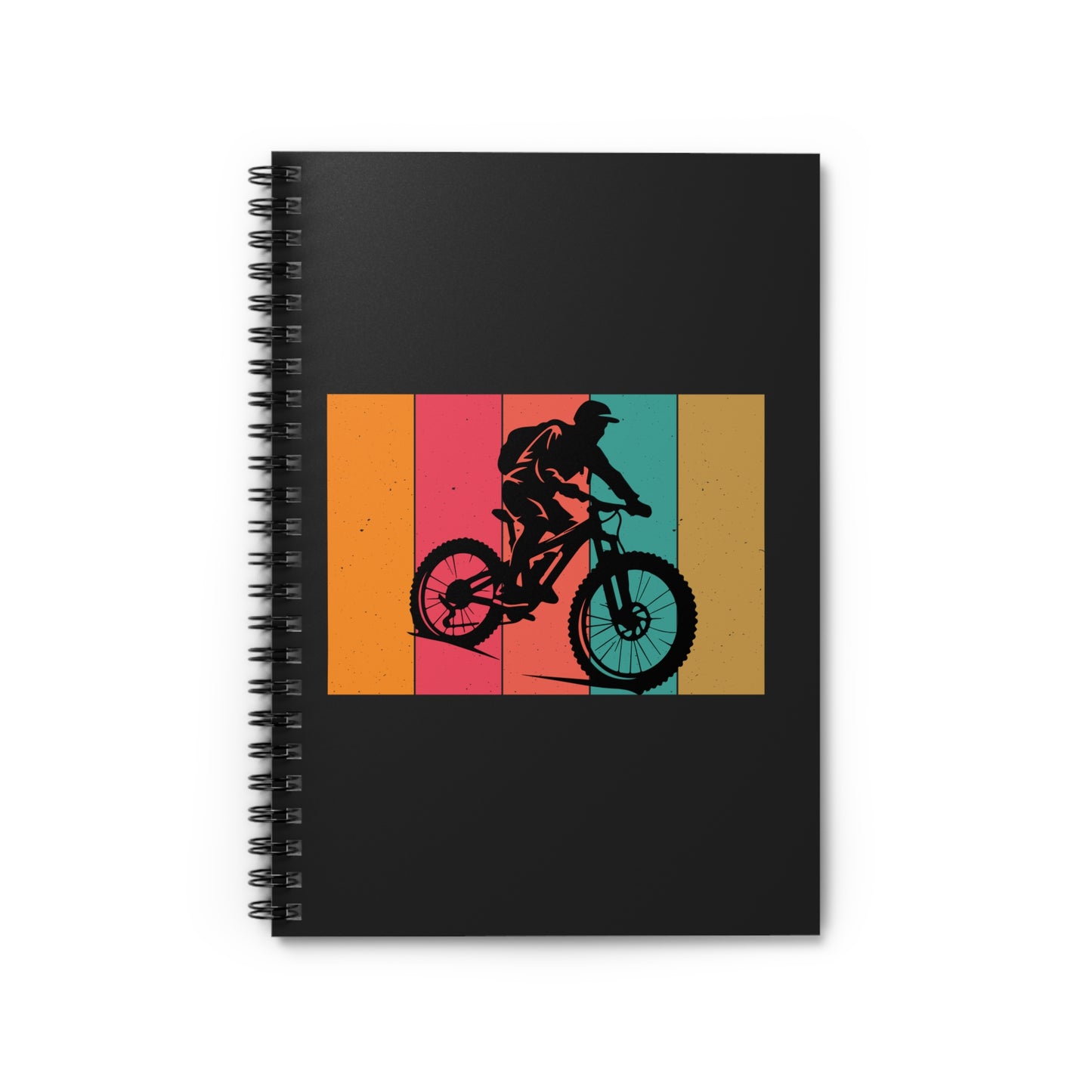 Cycling Motion Spiral Notebook - Retro Bike Writing Journal
