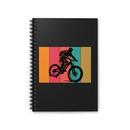 Cycling Motion Spiral Notebook - Retro Bike Writing Journal