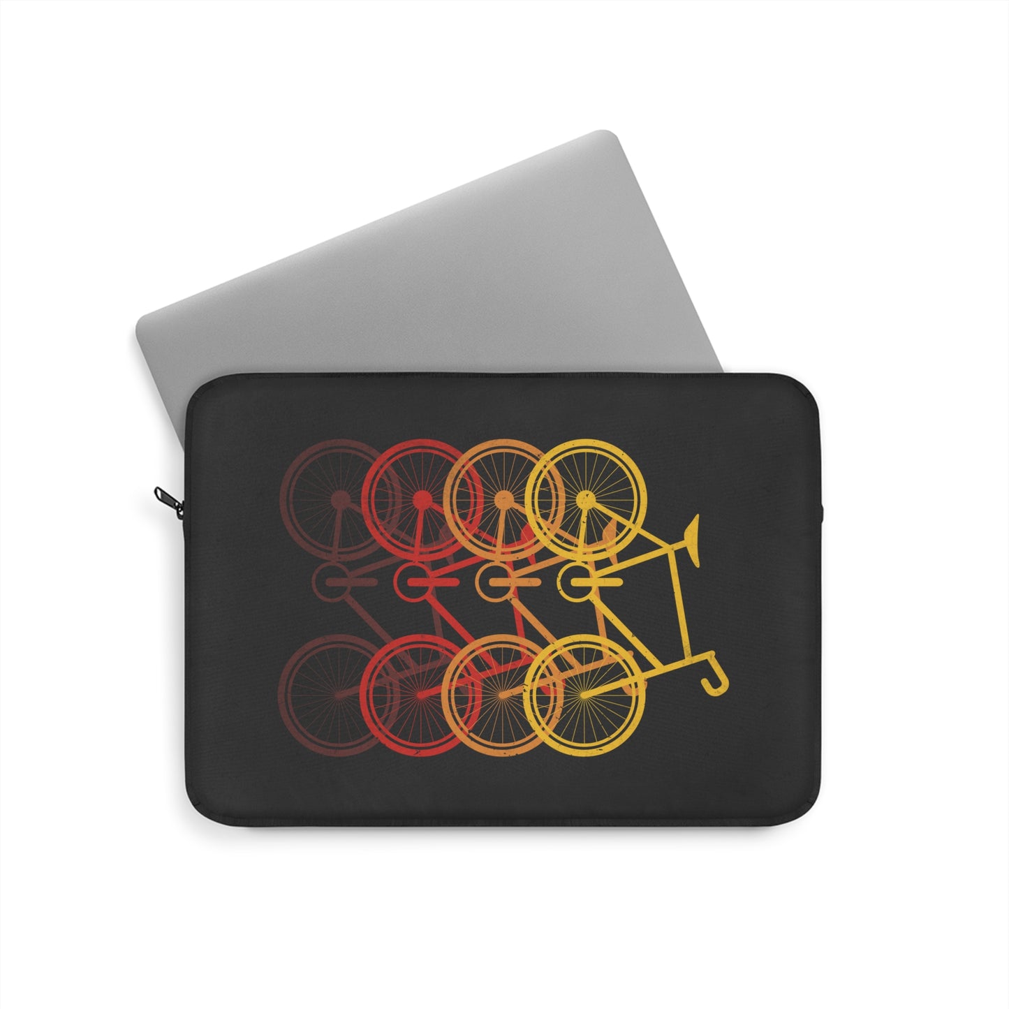 Cycling in Motion - Minimal Bike Laptop Sleeve for Urban Riders