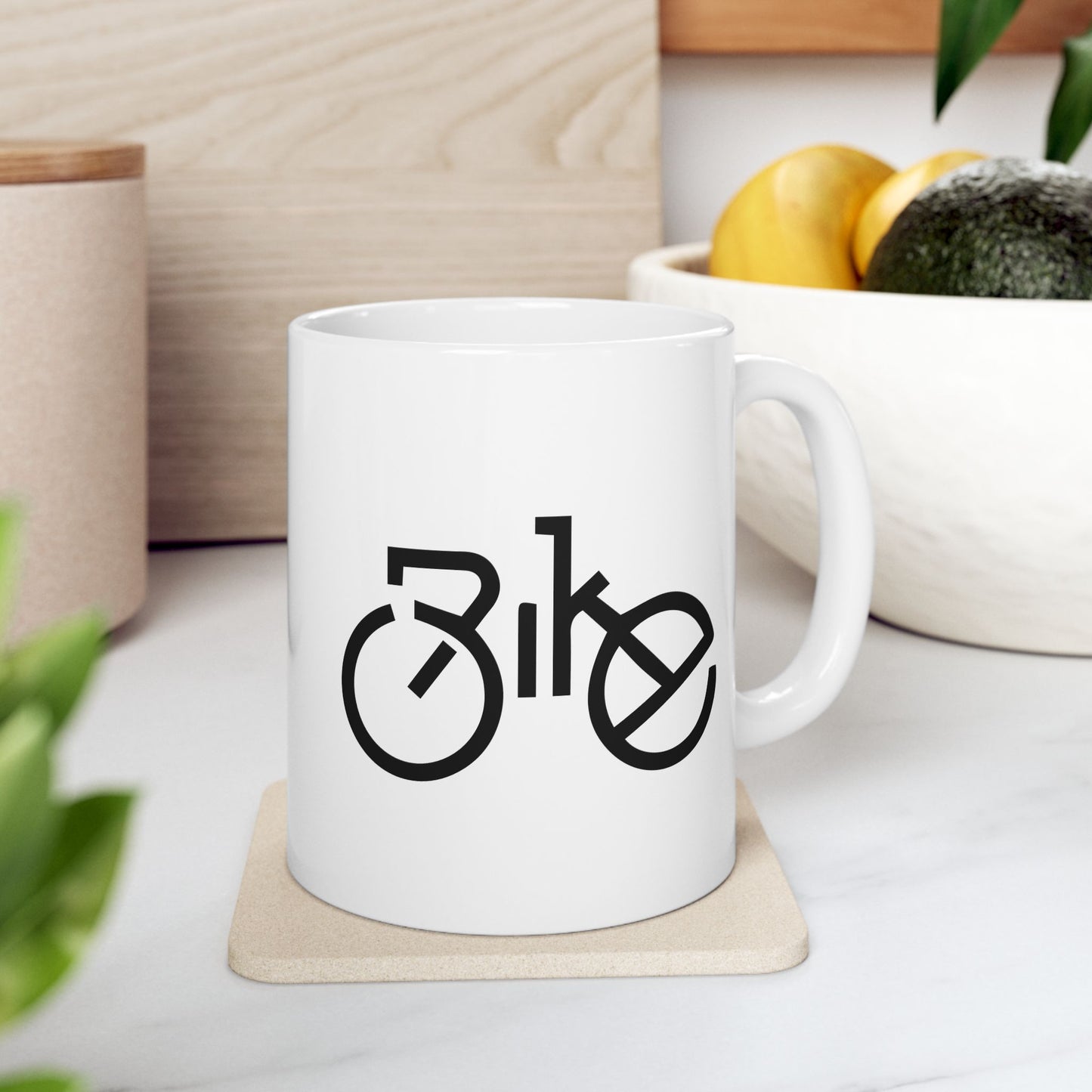 Quiet Pedal Moment Mug | Ultra Minimal Cycling Art | Slow Morning Coffee Feel