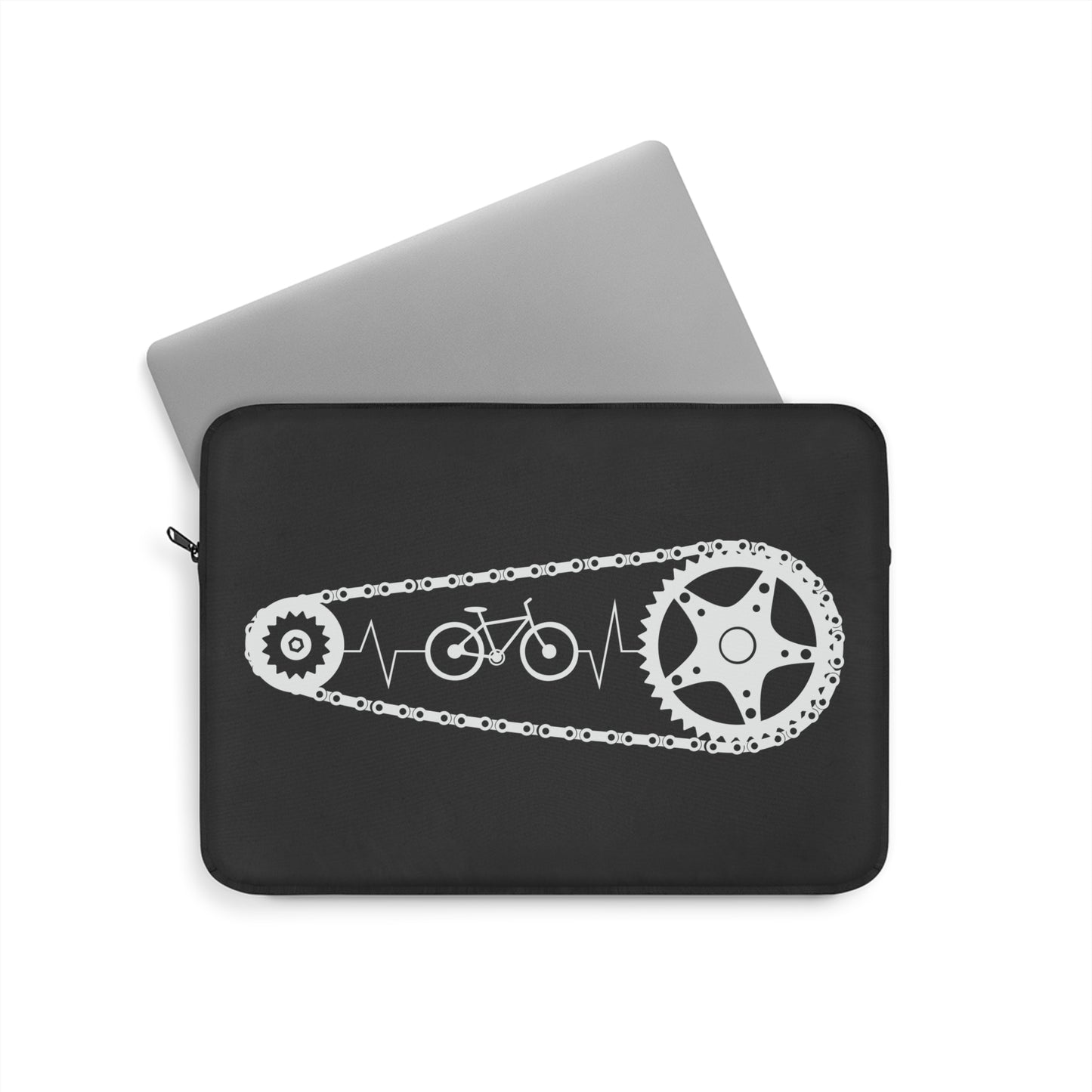 Cycling Is My Rhythm - Minimal Bike Laptop Sleeve for Riders