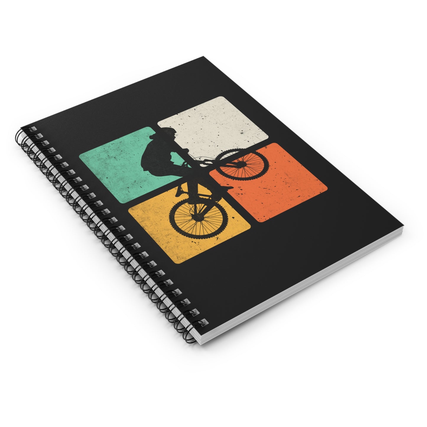 Cyclist Balance Spiral Notebook - Modern Cycling Writing Journal