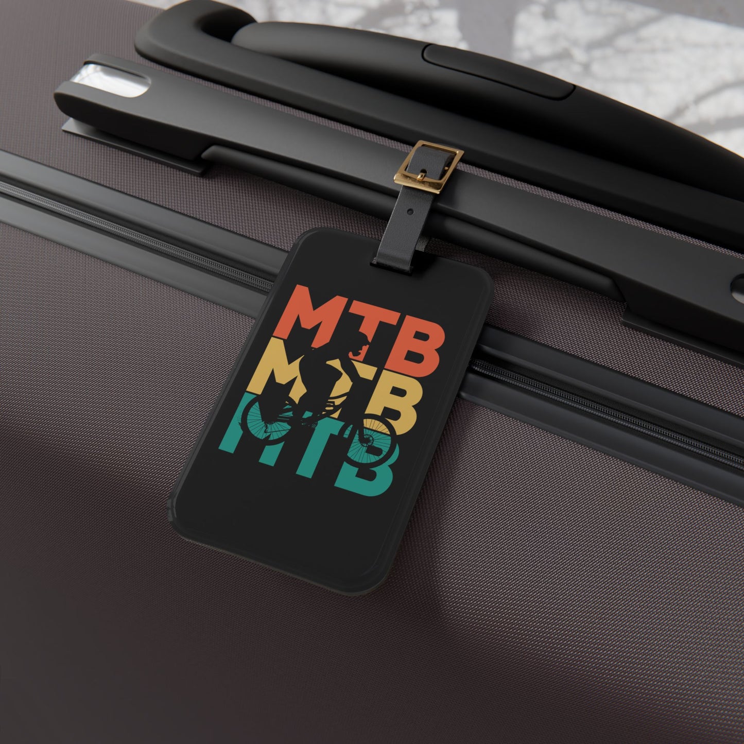 MTB Luggage Tag - Mountain Bike Travel Accessory, Cycling Gear Tag, Gift for MTB Riders
