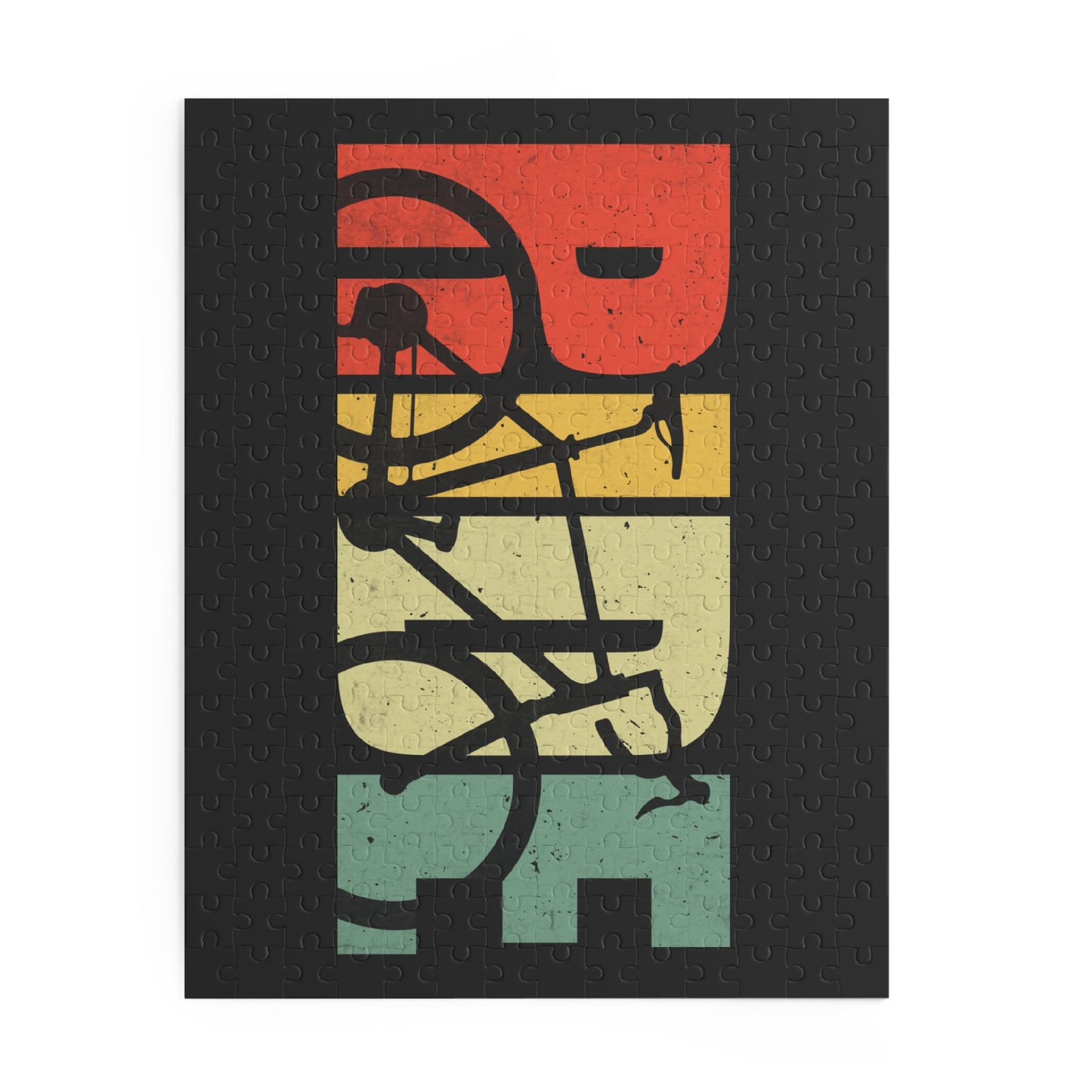 Bike Typography Jigsaw Puzzle - Retro Cycling Art Puzzle