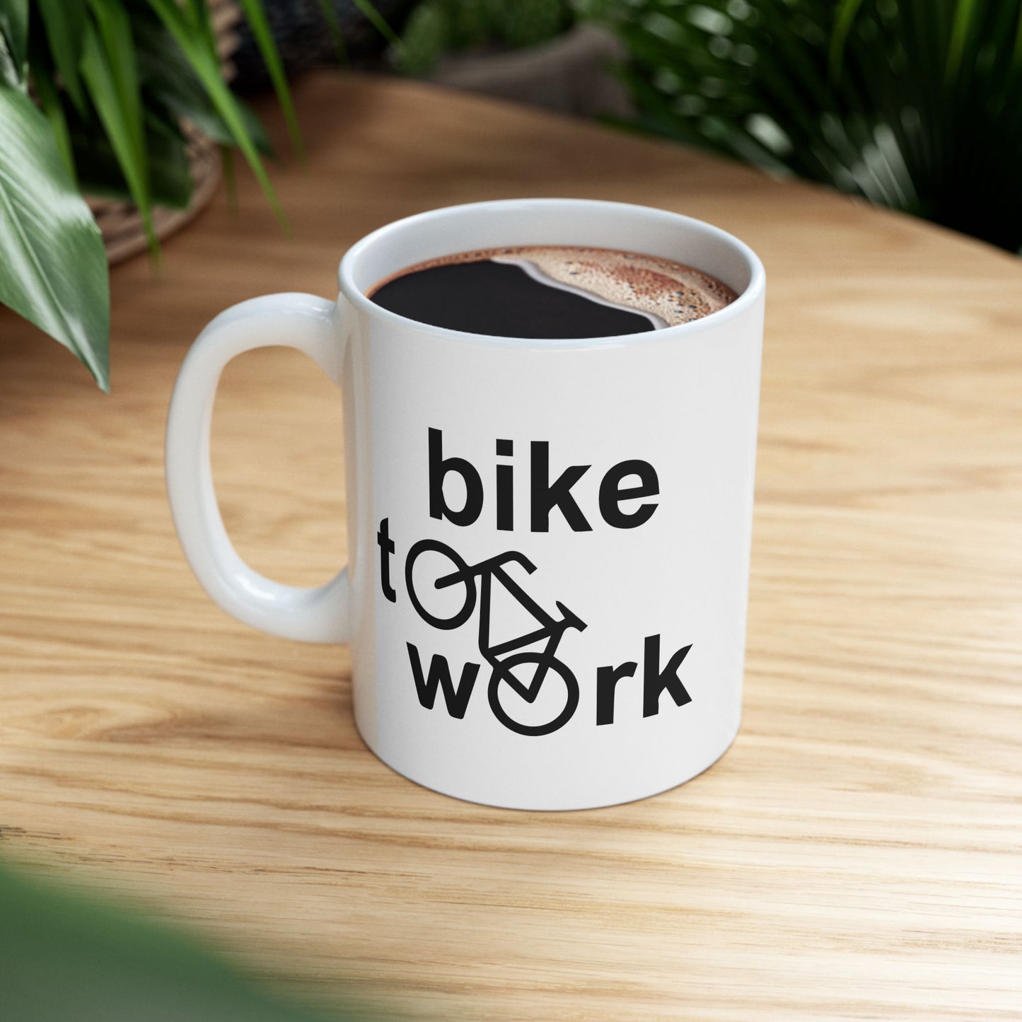 Pedal To Purpose Mug | Bike To Work Typography Art | Motivated Morning Coffee
