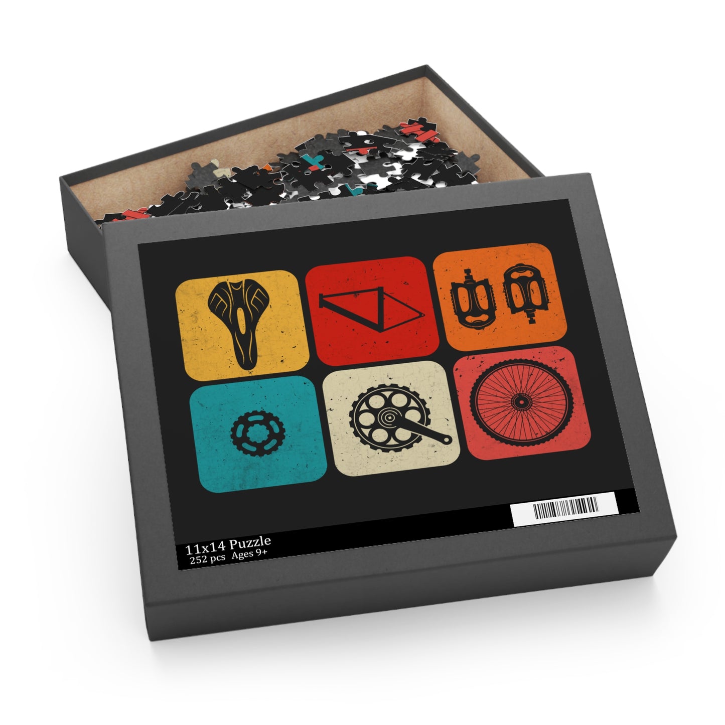 Cycling Parts Jigsaw Puzzle - Minimal Bike Components Art Puzzle