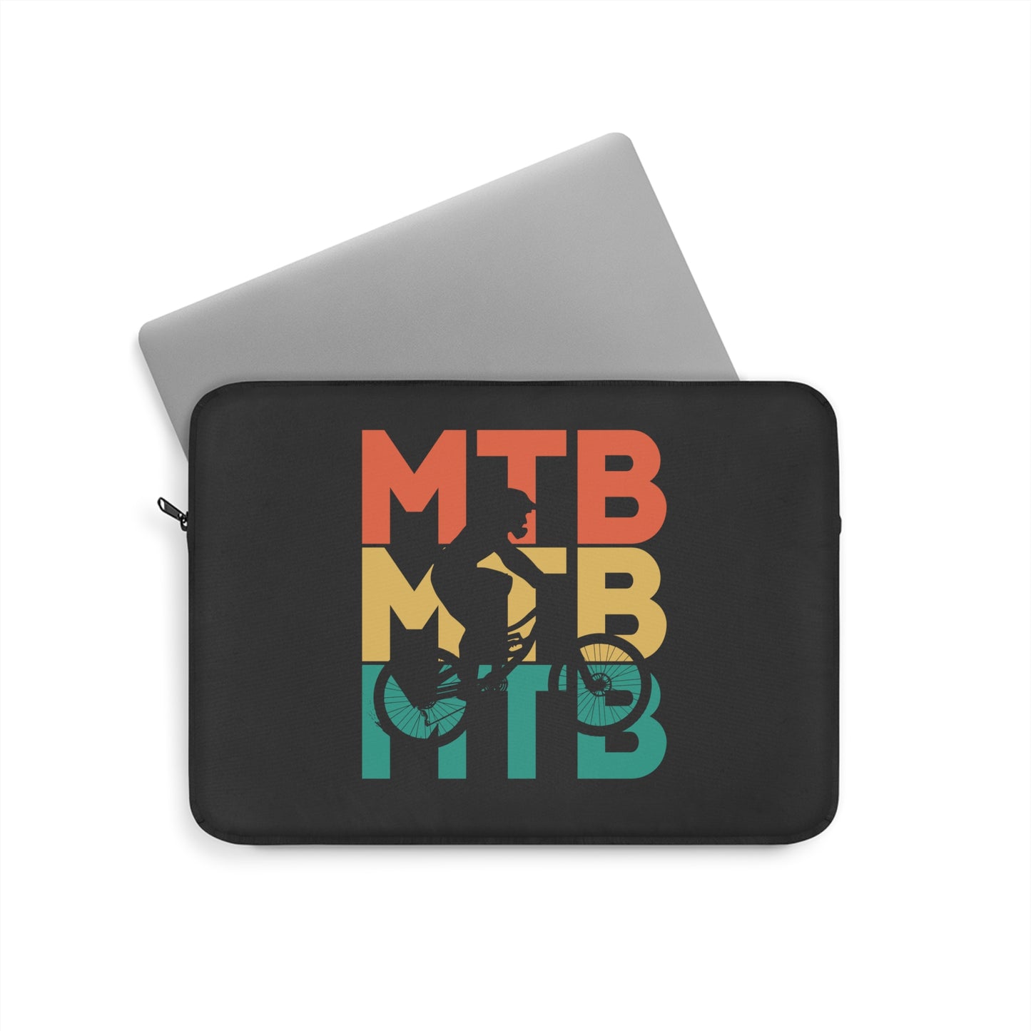 MTB Pattern - Graphic Mountain Bike Laptop Sleeve