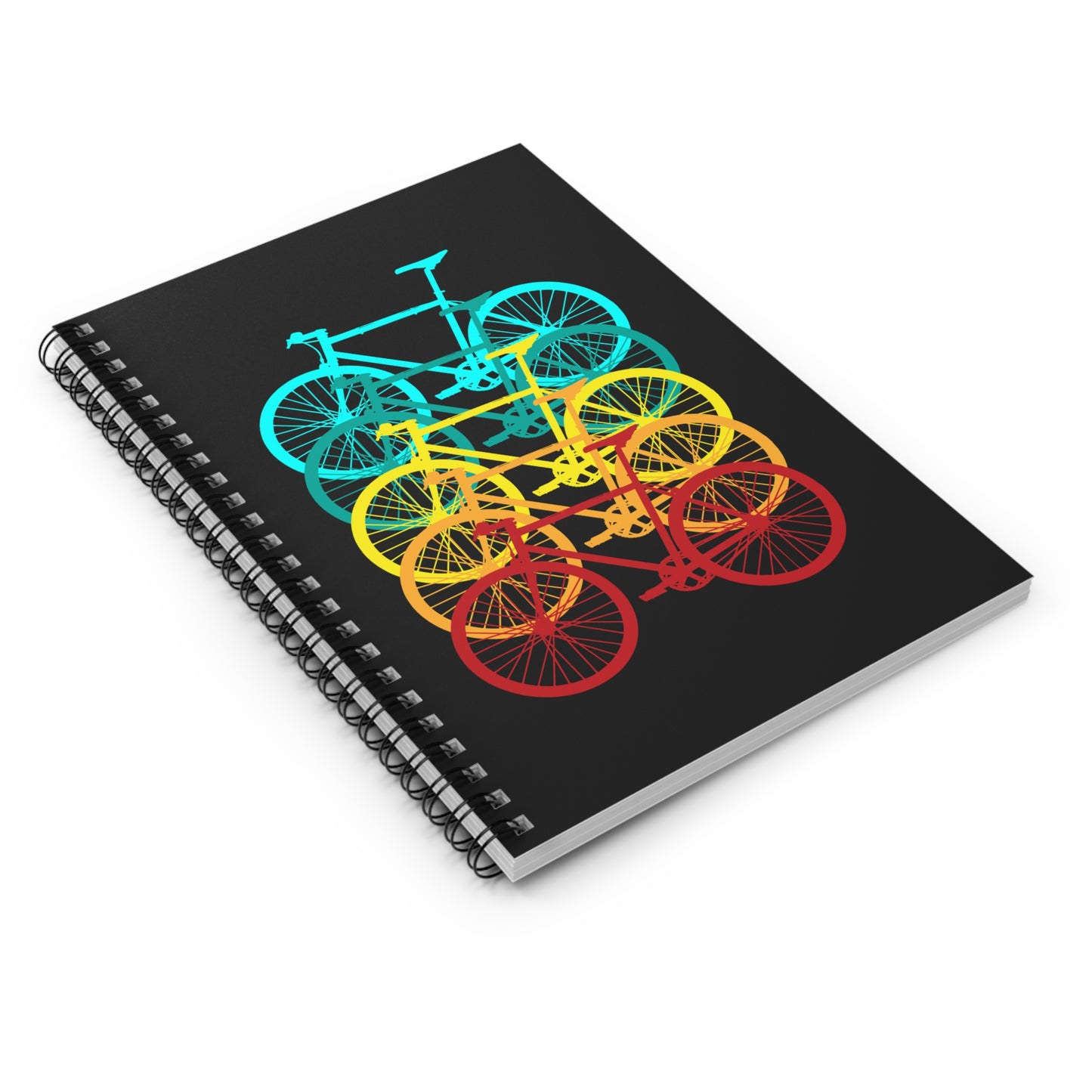 Layered Bicycle Spiral Notebook - Color Cycling Writing Journal