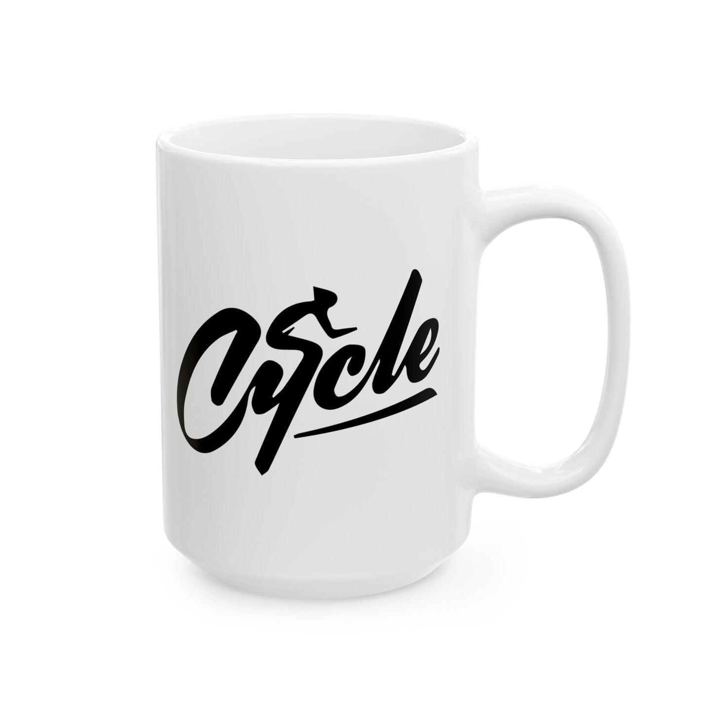 Midnight Ride Silence Mug | Minimal Cycling Expression Art | Calm Coffee Moment