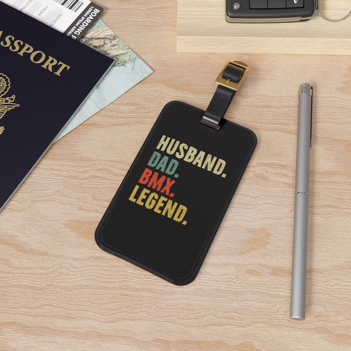 Husband Dad BMX Legend Luggage Tag - Gift for BMX Dad or Cycling Lover
