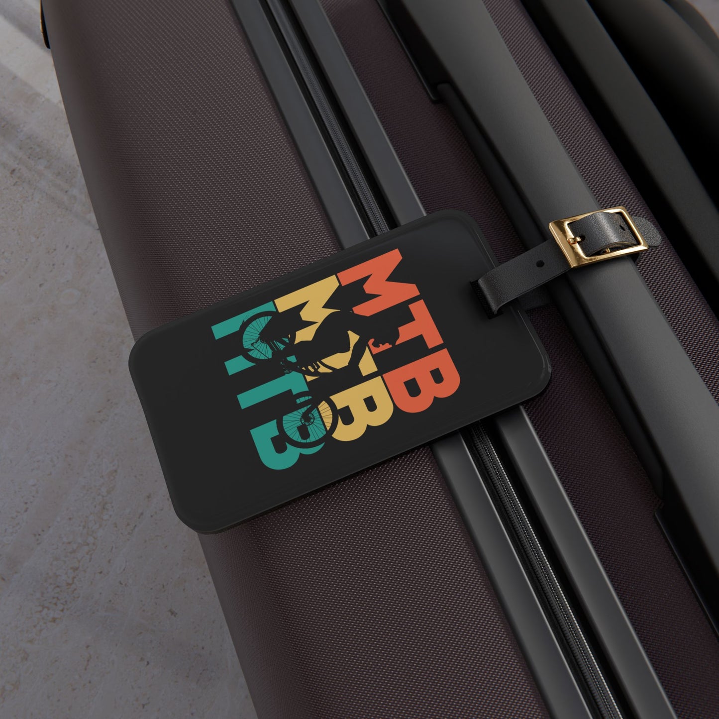 MTB Luggage Tag - Mountain Bike Travel Accessory, Cycling Gear Tag, Gift for MTB Riders