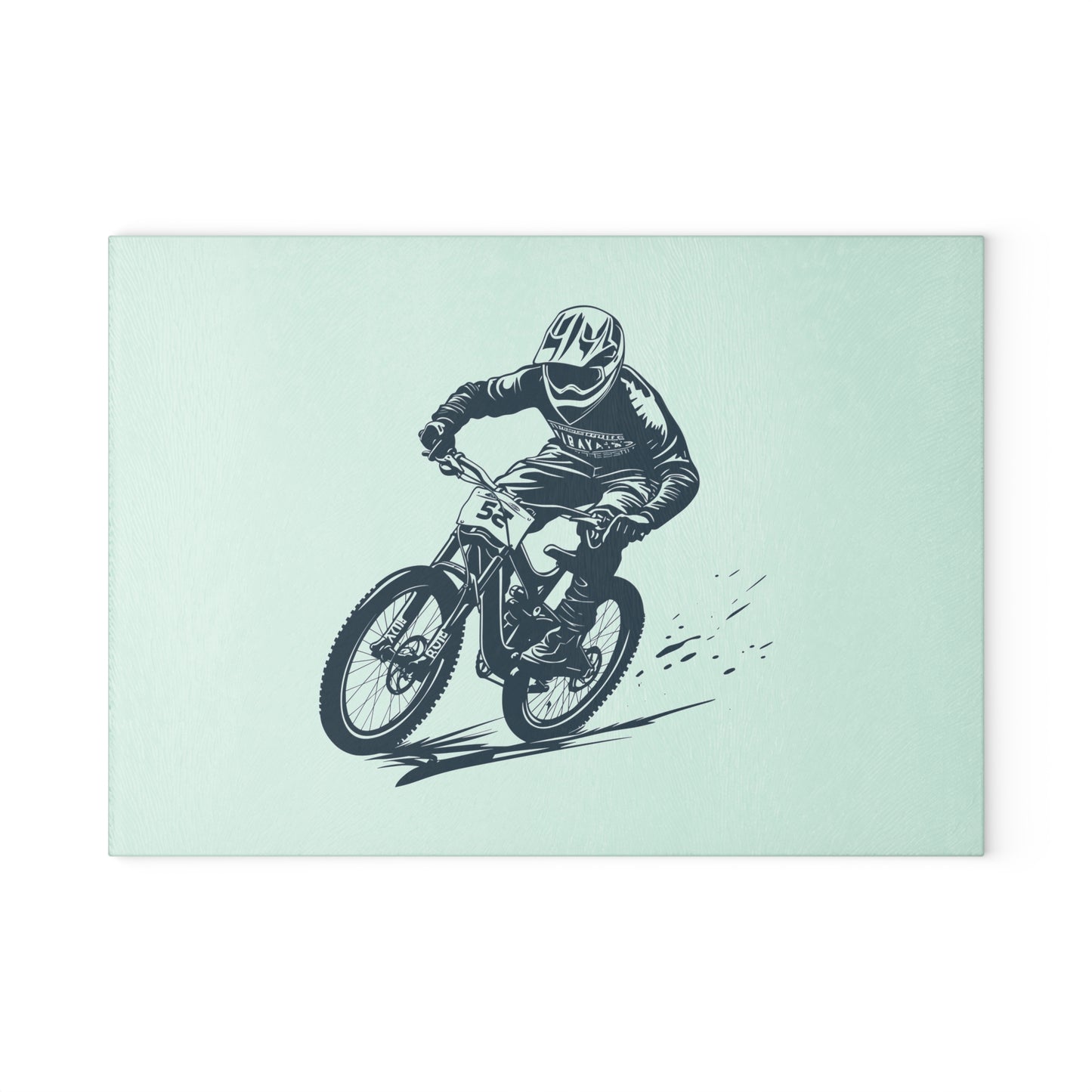 Focused Descent - Minimal MTB Glass Cutting Board