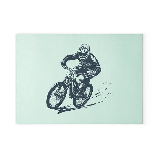 Focused Descent - Minimal MTB Glass Cutting Board