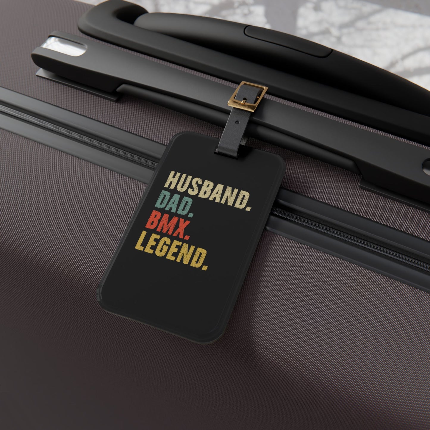 Husband Dad BMX Legend Luggage Tag - Gift for BMX Dad or Cycling Lover