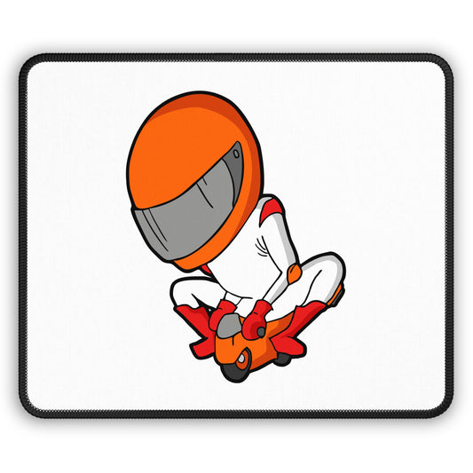 Playful Rider Illustration Mouse Pad - Fun Bike Desk Decor
