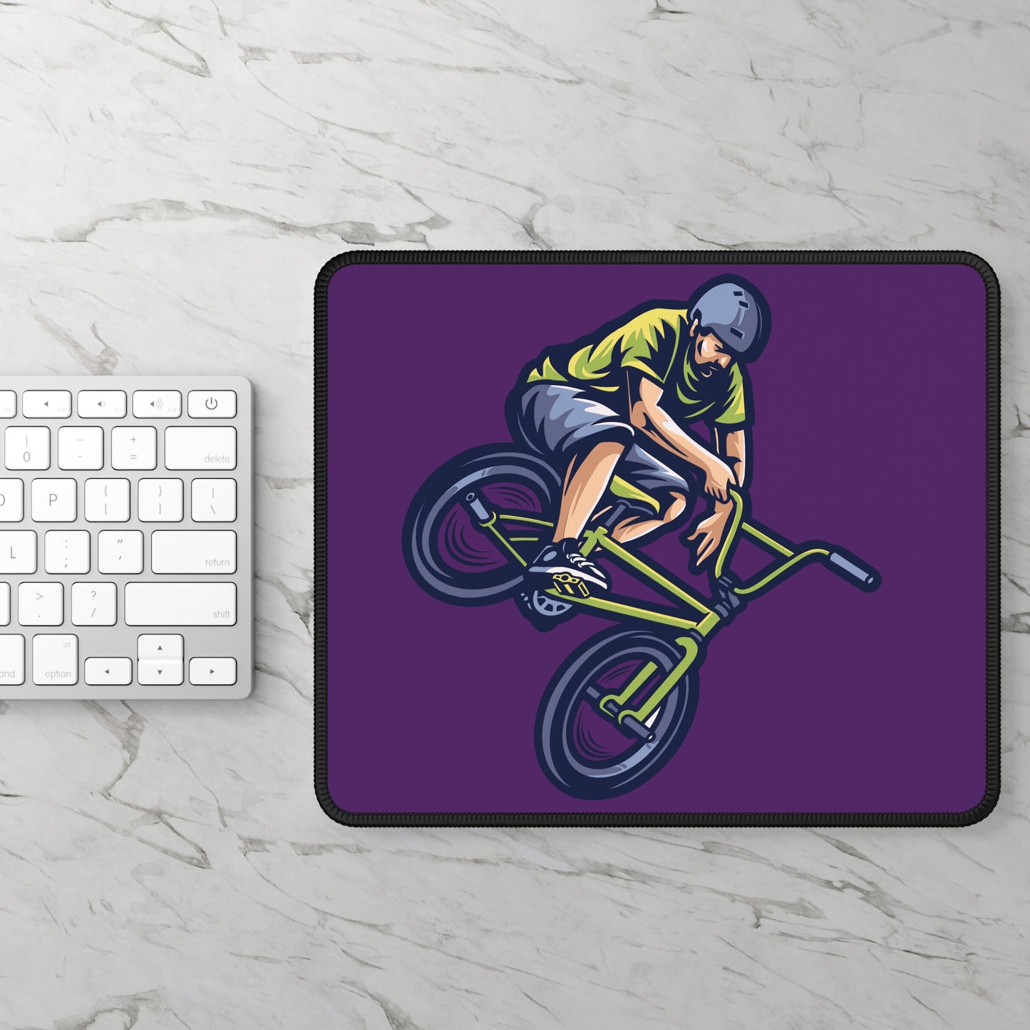 Bold BMX Trick Mouse Pad - Graphic Bike Desk Decor