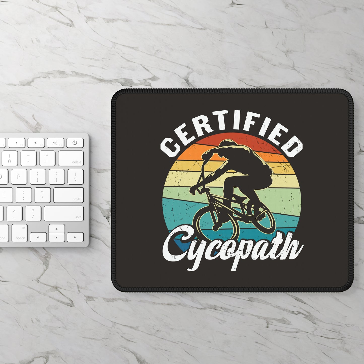 Certified Cycopath Mouse Pad - Retro Cycling Desk Decor